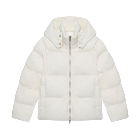 Unity Giacca imbottita Giubbino Donna imbottito HELENA cappuccio rimovibile Bianco - Francavilla Moda